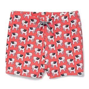 NEW Janie and Jack Elephant Print Infant Boys Swim Trunks Swimsuit Shorts Suit